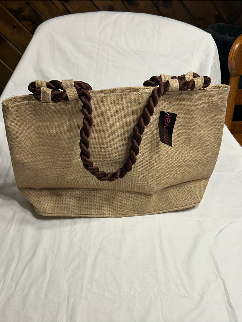 NWT Burlap tote